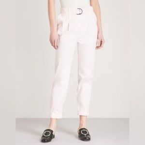 Maje Parissou Pale Pink Trouser Pants Tapered Stretch Cotton
